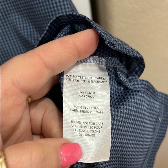 Travis Mathew Blue Polo Shirt Cotton Blend size medium - Picture 5 of 6